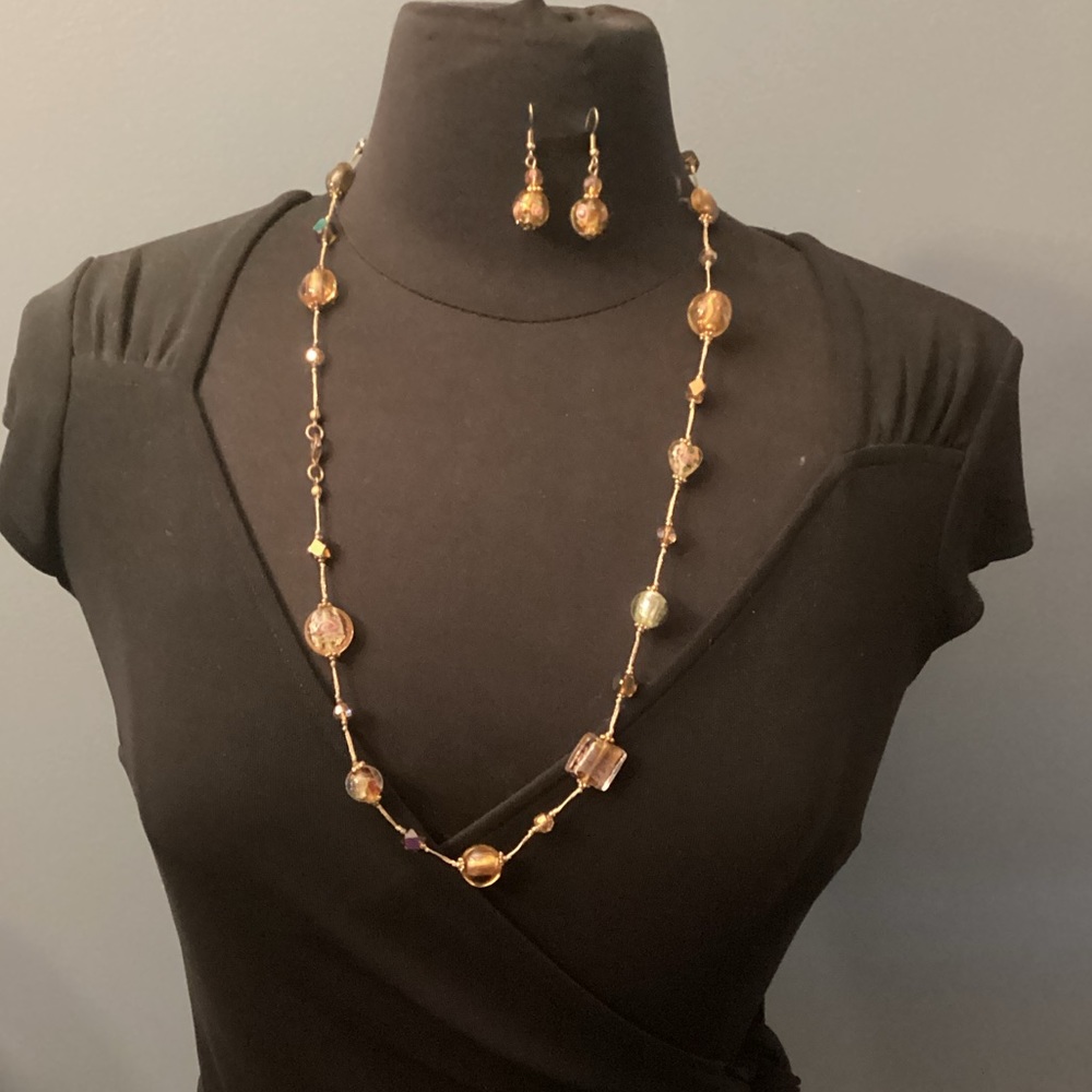 Necklace and earrings